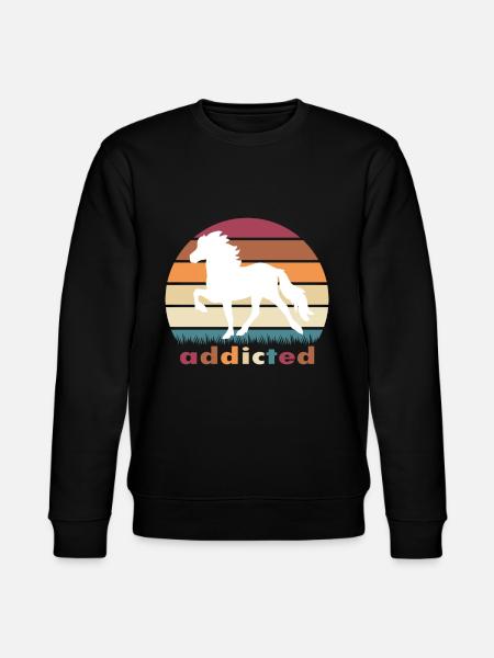 addicted Islandpferd - Stanley/Stella Unisex Bio-Sweatshirt CHANGER  - Schwarz