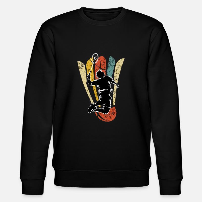 Federball Badminton Schläger Badmintonspieler - Sweat bio CHANGER Stanley/Stella Unisexe - noir