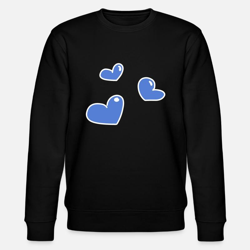 blaue herzen - Stanley/Stella Unisex Bio-Sweatshirt CHANGER  - Schwarz