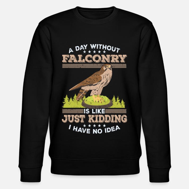 Falknerei - Stanley/Stella Unisex Bio-Sweatshirt CHANGER  - Schwarz