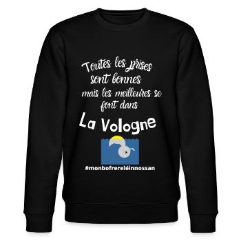 T-shirt meilleures prises dans la Vologne humour - Sweat bio CHANGER Stanley/Stella Unisexe - noir - Devant - Nik (191cm) & Marisol (170cm)