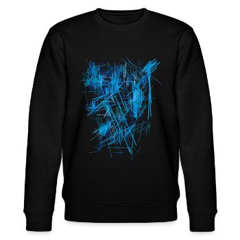 Fond Bleu - Sweat bio CHANGER Stanley/Stella Unisexe - noir - Devant - Nik (191cm) & Marisol (170cm)