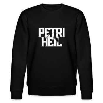 Petri Heil Angel Fisch - Stanley/Stella Unisex Bio-Sweatshirt CHANGER  - Schwarz - Vorne - Nik (191cm) & Marisol (170cm)