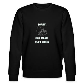 Angler Meer Angeln - Stanley/Stella Unisex Bio-Sweatshirt CHANGER  - Schwarz - Vorne - Nik (191cm) & Marisol (170cm)