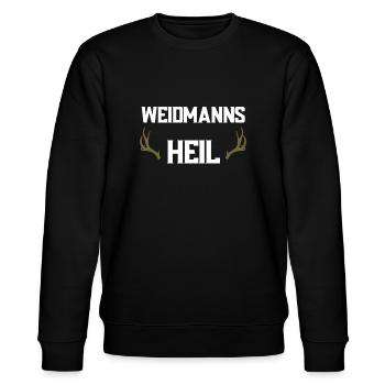 Weidmanns Heil Jäger - Stanley/Stella Unisex Bio-Sweatshirt CHANGER  - Schwarz - Vorne - Nik (191cm) & Marisol (170cm)
