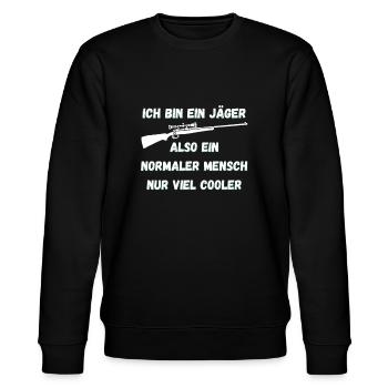 Jäger Mensch Jagen - Stanley/Stella Unisex Bio-Sweatshirt CHANGER  - Schwarz - Vorne - Nik (191cm) & Marisol (170cm)