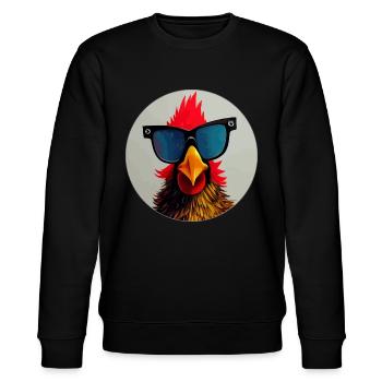 Poulet avec lunettes de soleil - Sweat bio CHANGER Stanley/Stella Unisexe - noir - Devant - Nik (191cm) & Marisol (170cm)