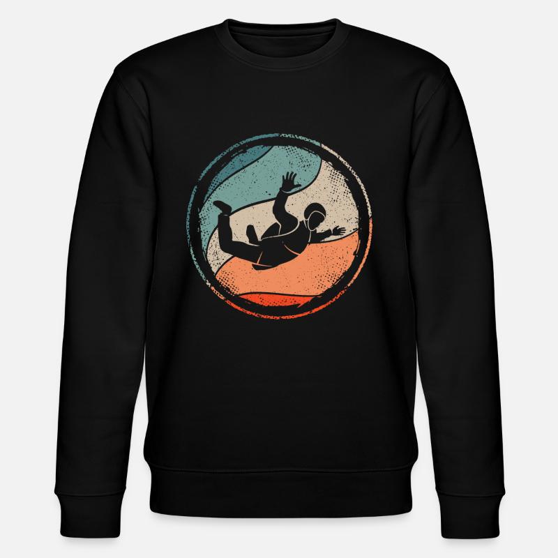 Skydiver Fallschirmspringer Retro Skydiving - Stanley/Stella Unisex Bio-Sweatshirt CHANGER  - Schwarz