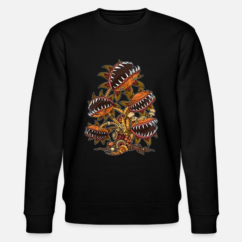 Fleischfressende Venus Fliegenfalle Steampunk - Stanley/Stella Unisex Bio-Sweatshirt CHANGER  - Schwarz