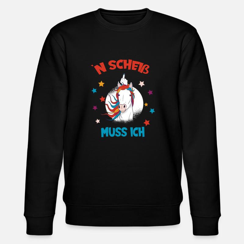 N Scheiß muss ich - Stanley/Stella Unisex Bio-Sweatshirt CHANGER  - Schwarz