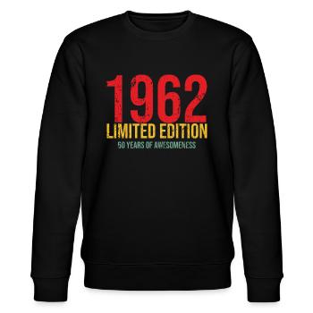 60. Geburtstag Junge Vintage 60 Birthday - Stanley/Stella Unisex Bio-Sweatshirt CHANGER  - Schwarz - Vorne - Nik (191cm) & Marisol (170cm)