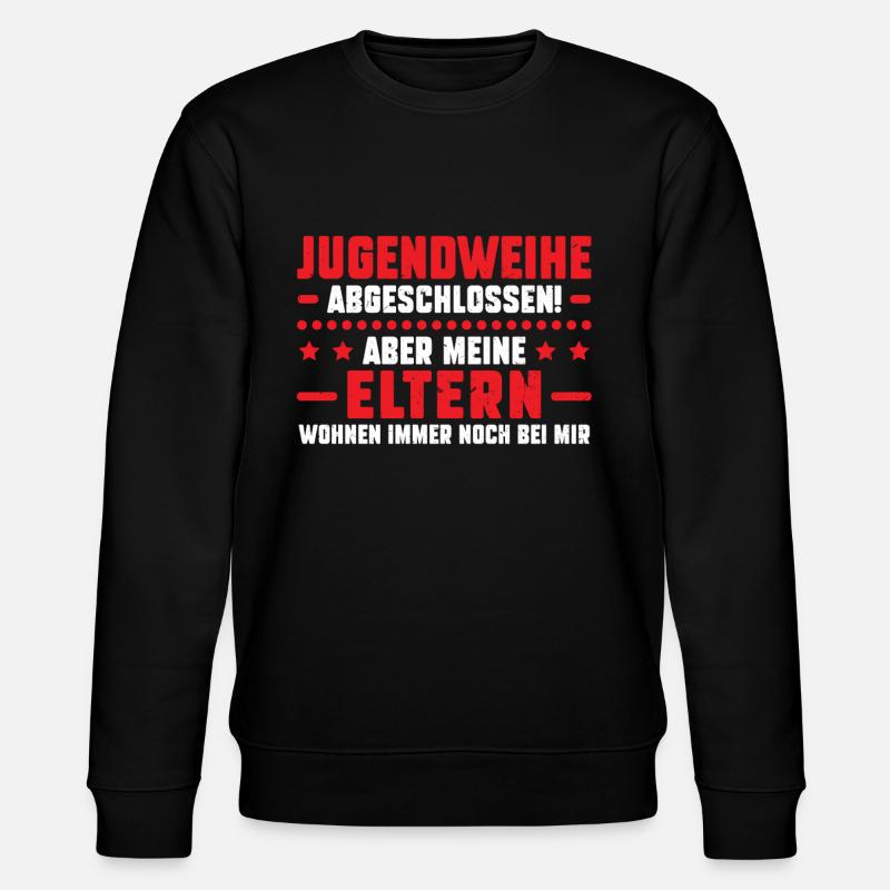Jugendweihe 2022 Mädchen Junge - Stanley/Stella Unisex Bio-Sweatshirt CHANGER  - Schwarz