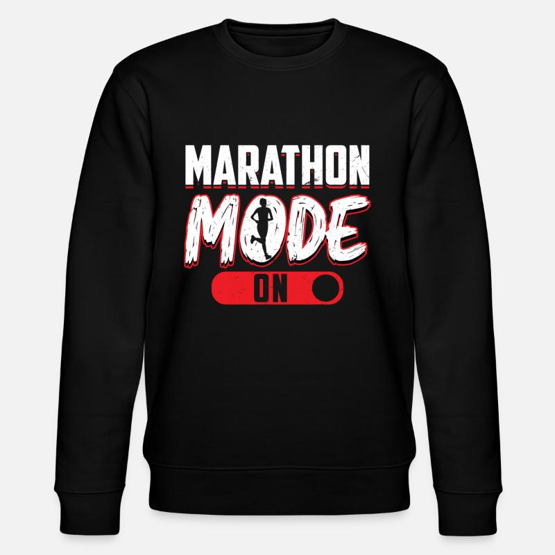 Marathon-modus Ein - Läufer - Stanley/Stella Unisex Bio-Sweatshirt CHANGER  - Schwarz
