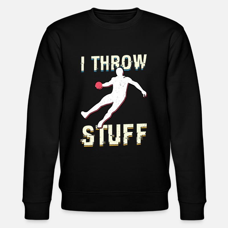 I throw things discus throw and shot put athlete - Stanley/Stella CHANGER Unisex Organic Sweatshirt - black