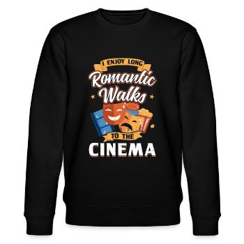 Ich Genieße Romantische Kinobesuche - Filmemacher - Stanley/Stella Unisex Bio-Sweatshirt CHANGER  - Schwarz - Vorne - Nik (191cm) & Marisol (170cm)