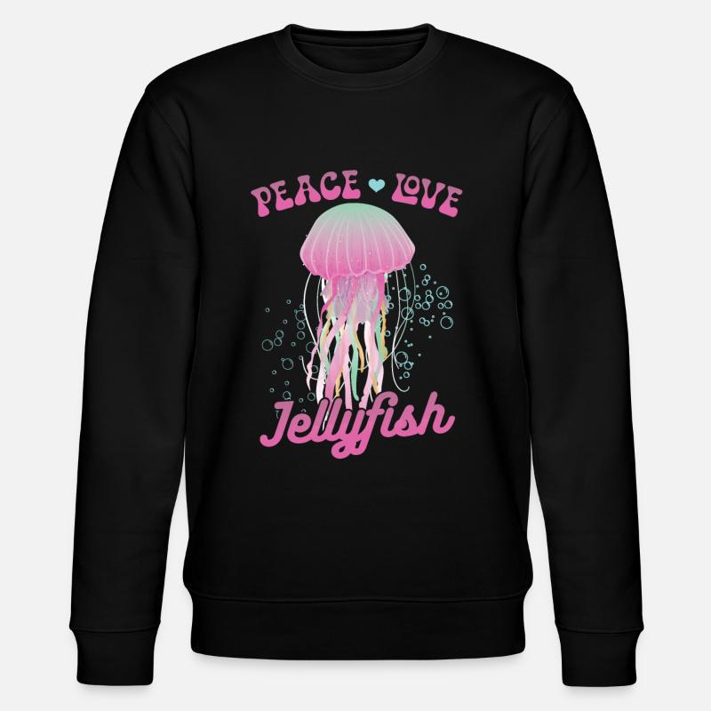 Paix - Amour - Méduses - Sweat bio CHANGER Stanley/Stella Unisexe - noir