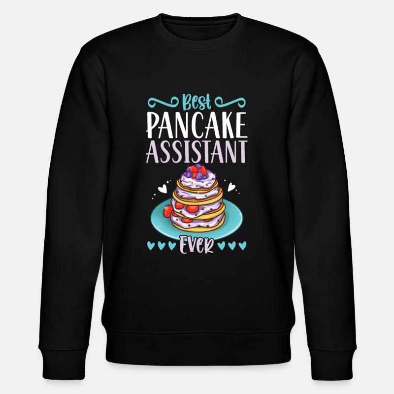 Best Pancake Assistant Ever - Stanley/Stella CHANGER Unisex Organic Sweatshirt - black