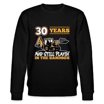 30 Jahre - 30 Jahre Alt - 30. Geburtstag - Bagger - Stanley/Stella Unisex Bio-Sweatshirt CHANGER  - Schwarz - Vorne - Nik (191cm) & Marisol (170cm)