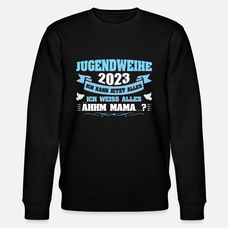 Jugendweihe 2023 Mädchen Junge - Stanley/Stella Unisex Bio-Sweatshirt CHANGER  - Schwarz