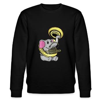 Sousaphone Music Big Band Orchestra Cute Elephant - Sweat bio CHANGER Stanley/Stella Unisexe - noir - Devant - Nik (191cm) & Marisol (170cm)