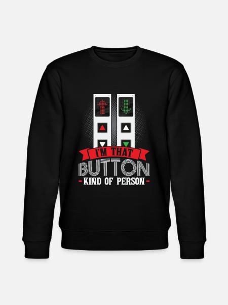 Jeg er den knap slags person - elevator - Stanley/Stella økologisk unisex-sweatshirt CHANGER  - sort