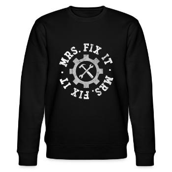 Mrs Fix It - Stanley/Stella CHANGER Unisex Organic Sweatshirt - black - Front - Nik (191cm) & Marisol (170cm)