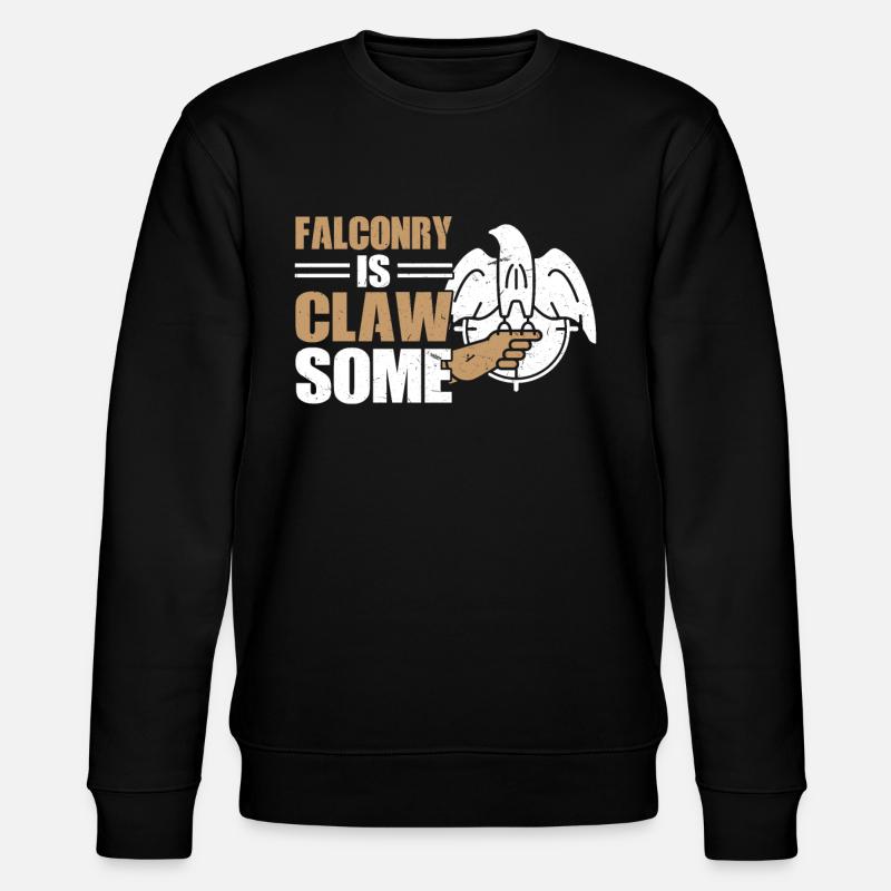 Falconry Is CLAWsome - Stanley/Stella Unisex Bio-Sweatshirt CHANGER  - Schwarz