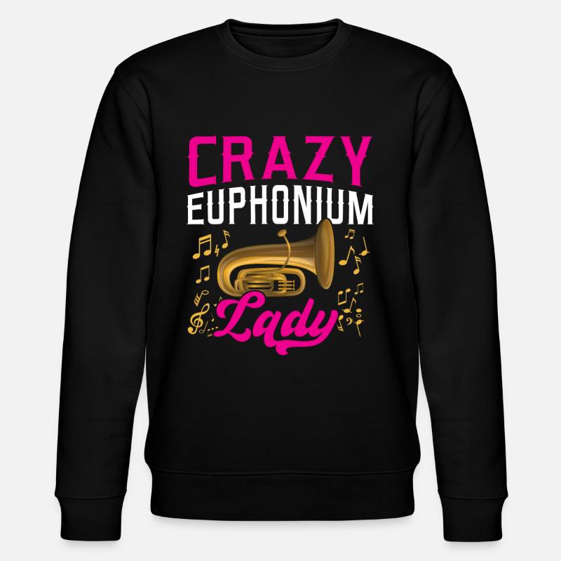 Crazy Euphonium Lady - Stanley/Stella Unisex Bio-Sweatshirt CHANGER  - Schwarz
