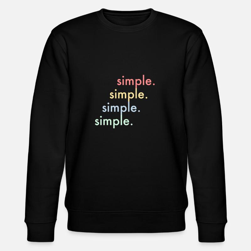 einfaches Shirt Design - simple - Stanley/Stella Unisex Bio-Sweatshirt CHANGER  - Schwarz