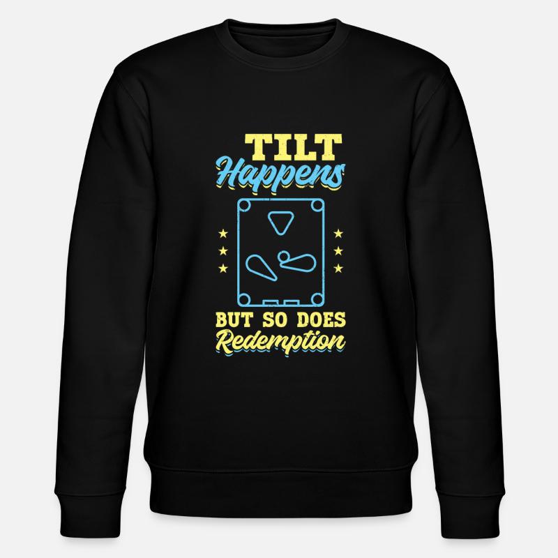 Tilt Happens - Pinball - Sweat bio CHANGER Stanley/Stella Unisexe - noir