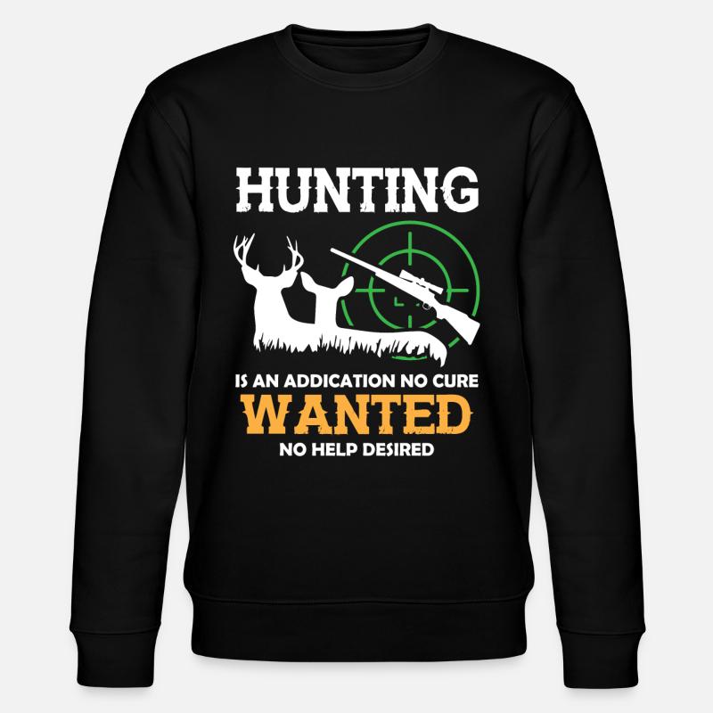 Hunting Addication1 - Stanley/Stella Unisex Bio-Sweatshirt CHANGER  - Schwarz