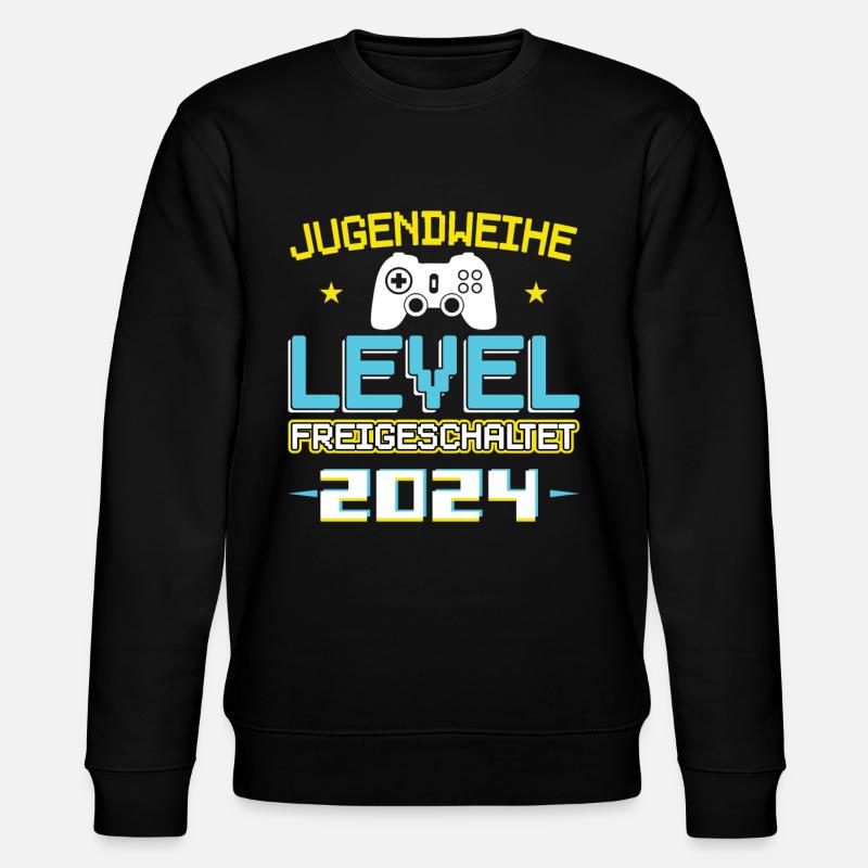 Jugendweihe 2024 Mädchen Junge - Stanley/Stella Unisex Bio-Sweatshirt CHANGER - Schwarz