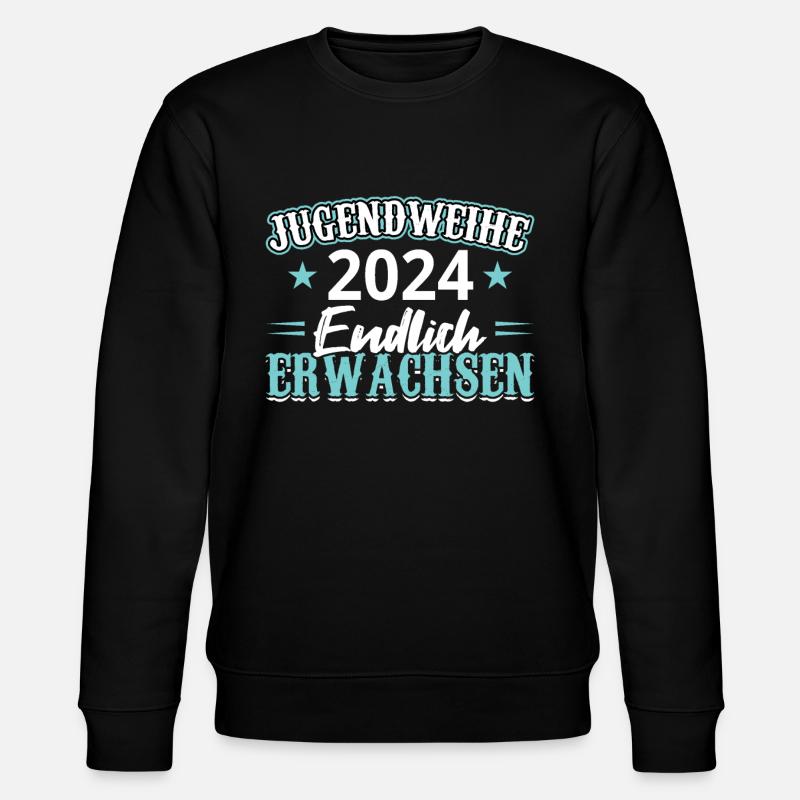 Jugendweihe 2024 Mädchen Junge - Stanley/Stella Unisex Bio-Sweatshirt CHANGER  - Schwarz