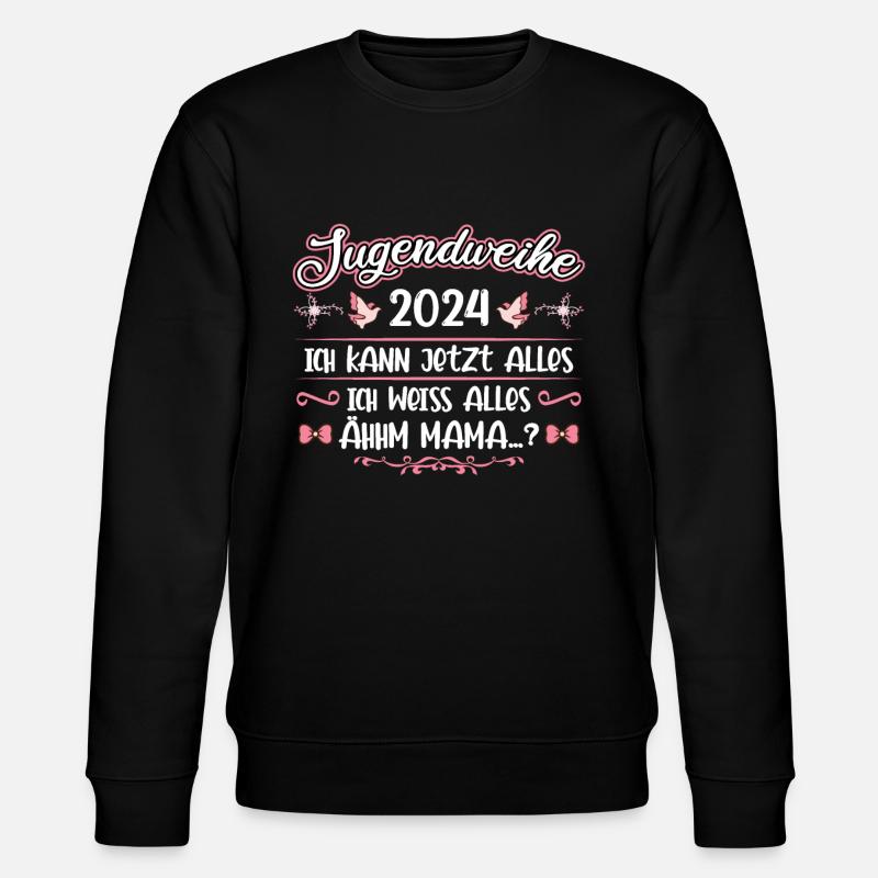 Jugendweihe 2024 Mädchen Junge - Stanley/Stella Unisex Bio-Sweatshirt CHANGER  - Schwarz