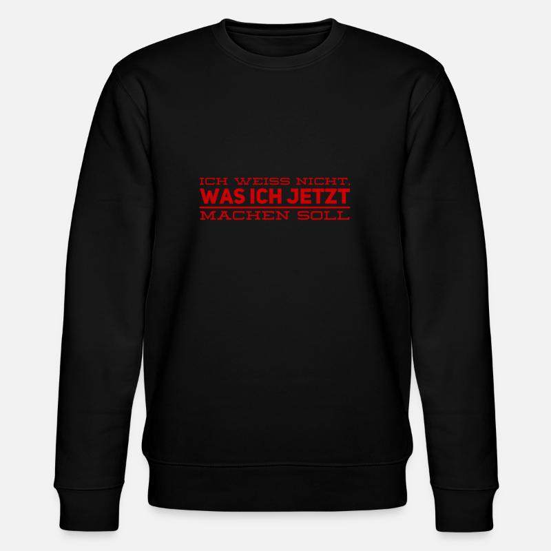 was soll ich nun machen? - Stanley/Stella Unisex Bio-Sweatshirt CHANGER  - Schwarz