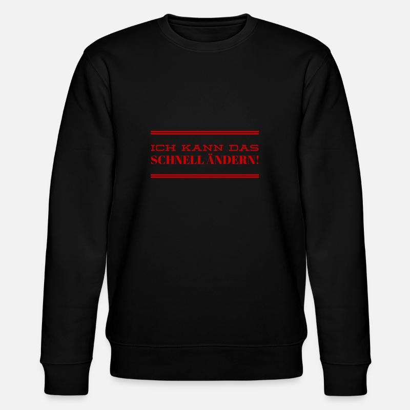 ich bin sehr flexibel - Stanley/Stella Unisex Bio-Sweatshirt CHANGER  - Schwarz