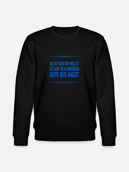 stell dich deiner Angst - Stanley/Stella Unisex Bio-Sweatshirt CHANGER - Schwarz
