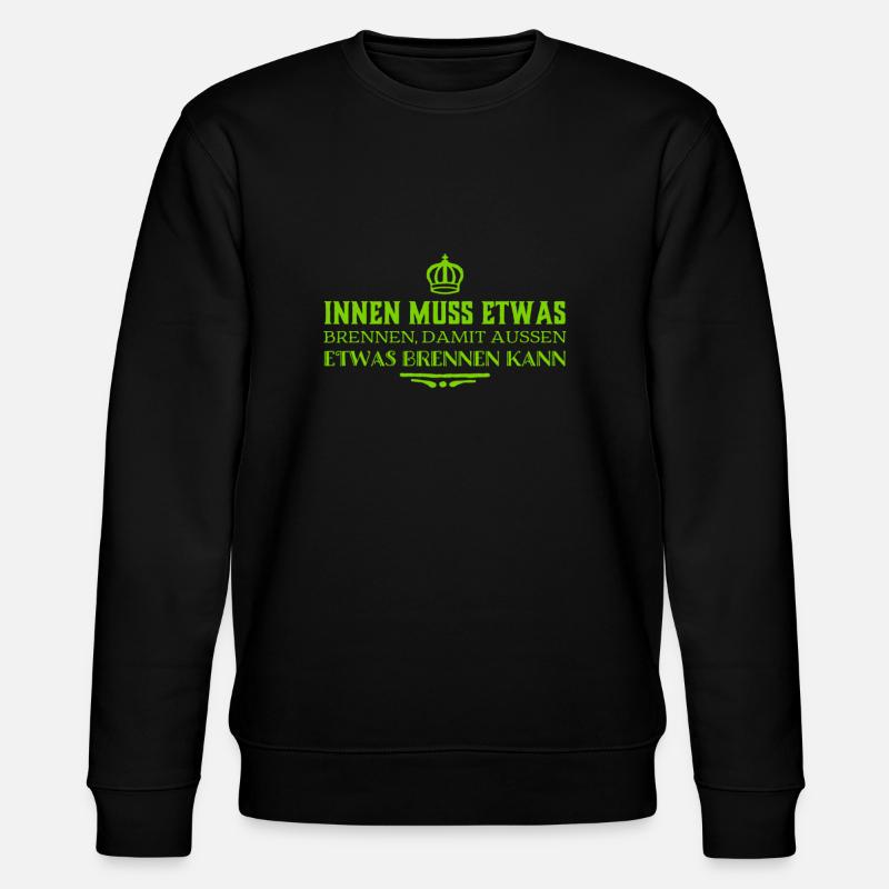 ich inspiriere andere - Stanley/Stella Unisex Bio-Sweatshirt CHANGER  - Schwarz