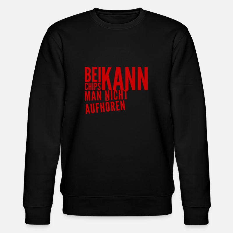 ich steh auf Chips - Stanley/Stella Unisex Bio-Sweatshirt CHANGER  - Schwarz