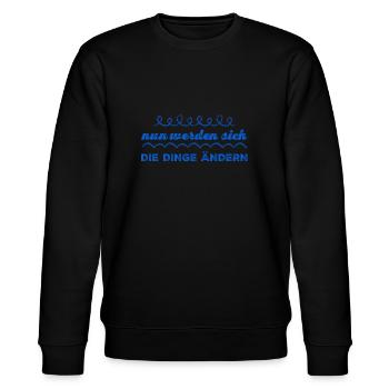 Veränderung ist möglich - Stanley/Stella Unisex Bio-Sweatshirt CHANGER  - Schwarz - Vorne - Nik (191cm) & Marisol (170cm)