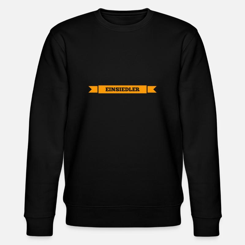ich lebe allein - Stanley/Stella Unisex Bio-Sweatshirt CHANGER  - Schwarz