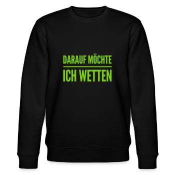 wetten wir? - Stanley/Stella Unisex Bio-Sweatshirt CHANGER  - Schwarz - Vorne - Nik (191cm) & Marisol (170cm)