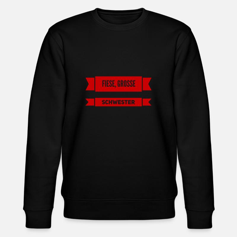 die große Schwester - Stanley/Stella Unisex Bio-Sweatshirt CHANGER  - Schwarz