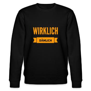 echt dämlich - Stanley/Stella Unisex Bio-Sweatshirt CHANGER  - Schwarz - Vorne - Nik (191cm) & Marisol (170cm)