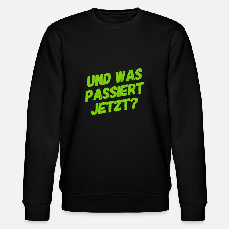 ich bin so gespannt - Stanley/Stella Unisex Bio-Sweatshirt CHANGER  - Schwarz