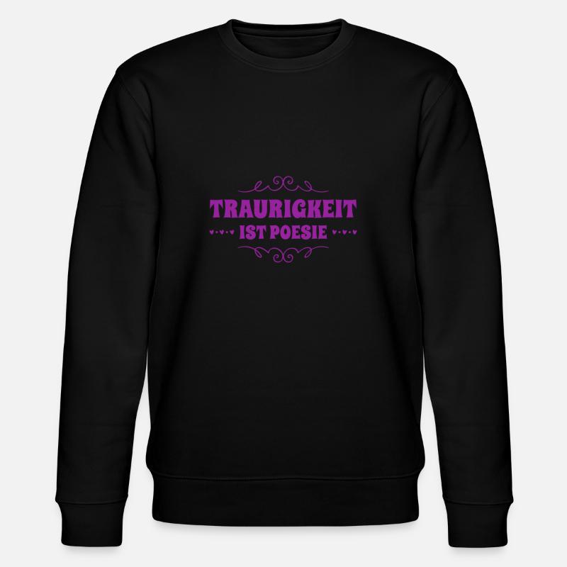ich liebe Trauer - Stanley/Stella Unisex Bio-Sweatshirt CHANGER  - Schwarz
