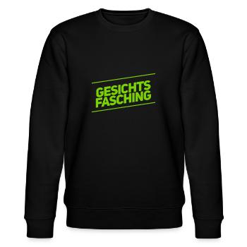 ich feiere Gesichtsfasching - Stanley/Stella Unisex Bio-Sweatshirt CHANGER  - Schwarz - Vorne - Nik (191cm) & Marisol (170cm)