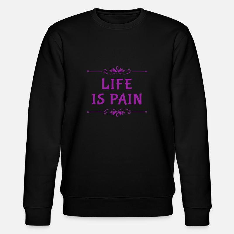 ich quäle mich - Stanley/Stella Unisex Bio-Sweatshirt CHANGER  - Schwarz