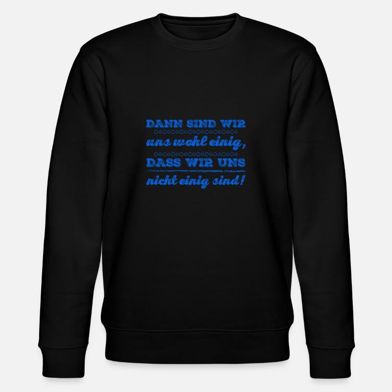 nicht einig - Stanley/Stella Unisex Bio-Sweatshirt CHANGER  - Schwarz
