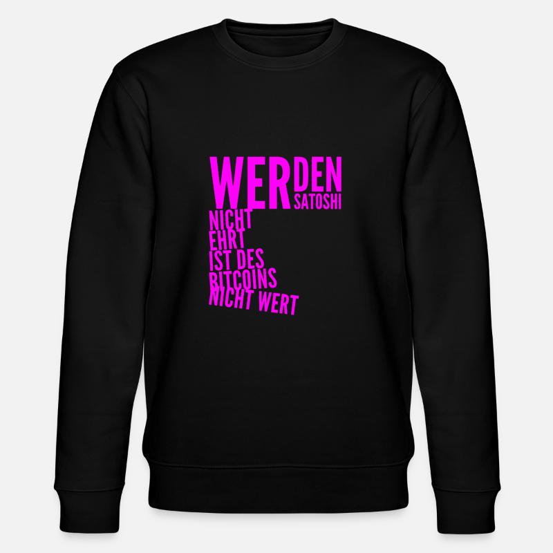 ich bin es wert - Stanley/Stella Unisex Bio-Sweatshirt CHANGER  - Schwarz